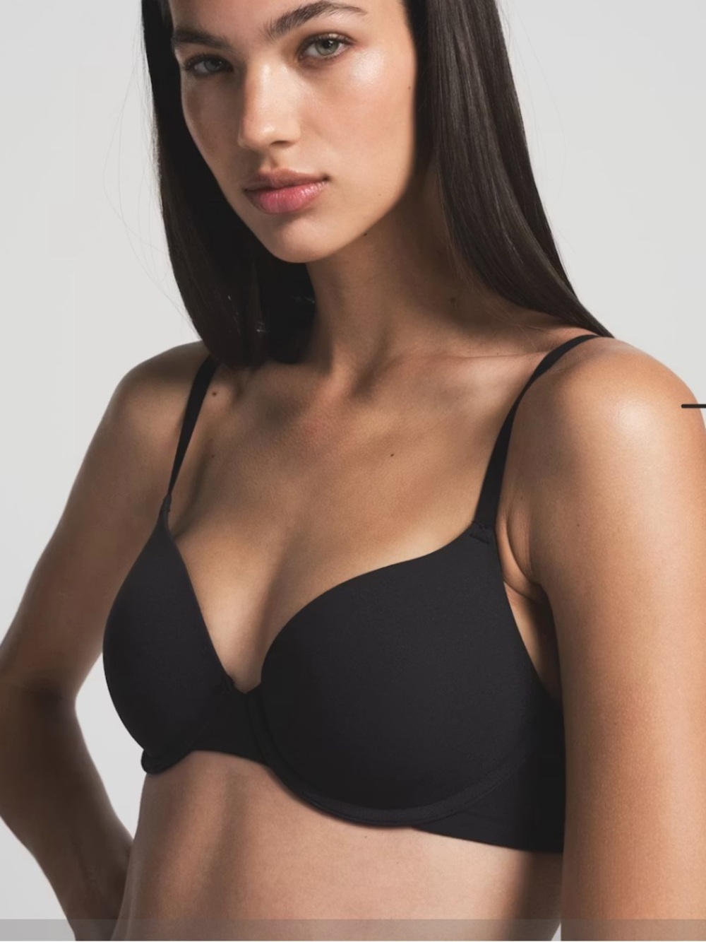 NEW SKIMS T-SHIRT BLACK ONYX BRA 32D